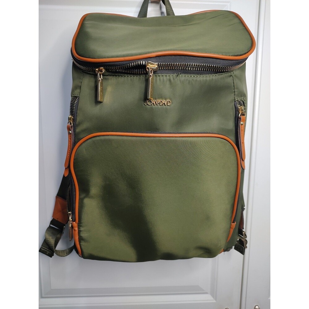 Joan & David Black Nylon 15” Laptop Workbook Backpack EUC Travel/Office Bag